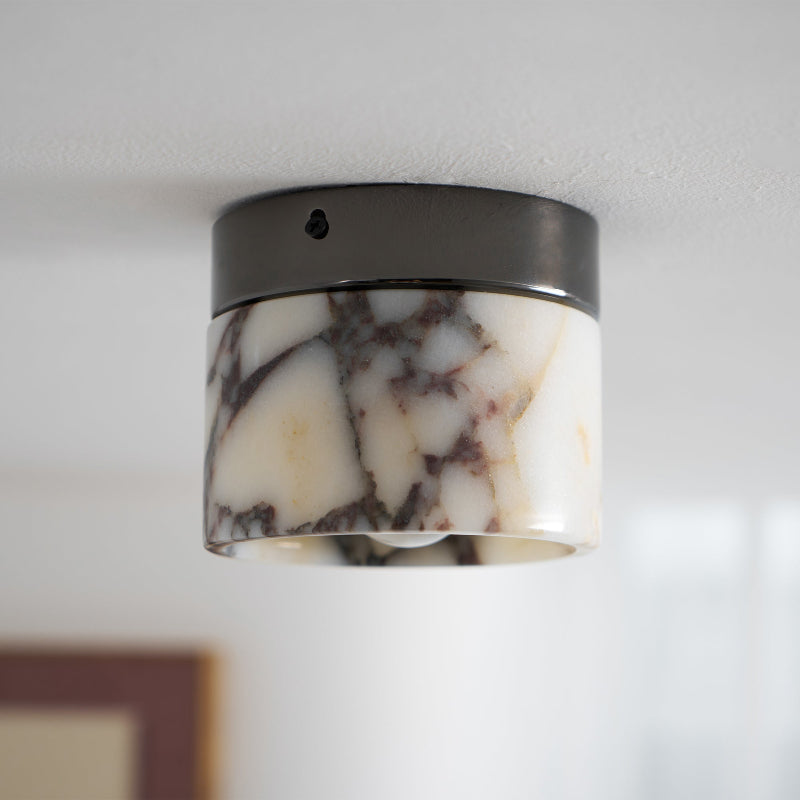 Selielle rund loftslampe i marmor