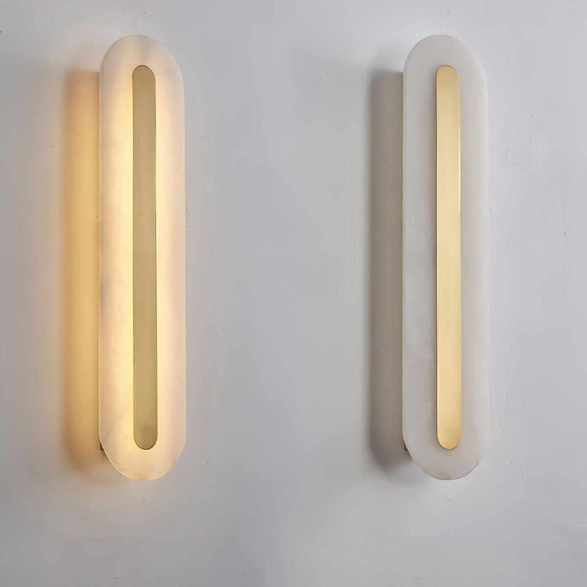Selvia minimalistisk vägglampa i alabaster