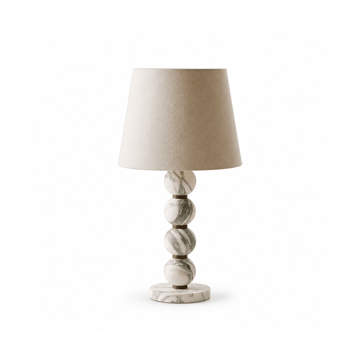Avrielle kugleformet marmorbordlampe