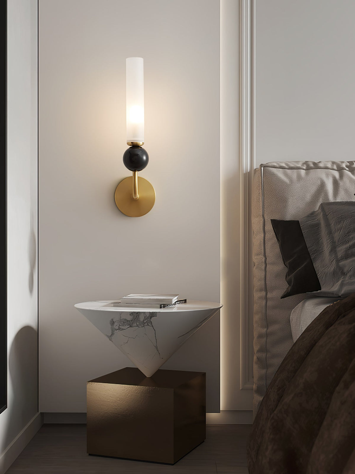 Dulane modern minimalistisk vertikal vägglampa i marmor