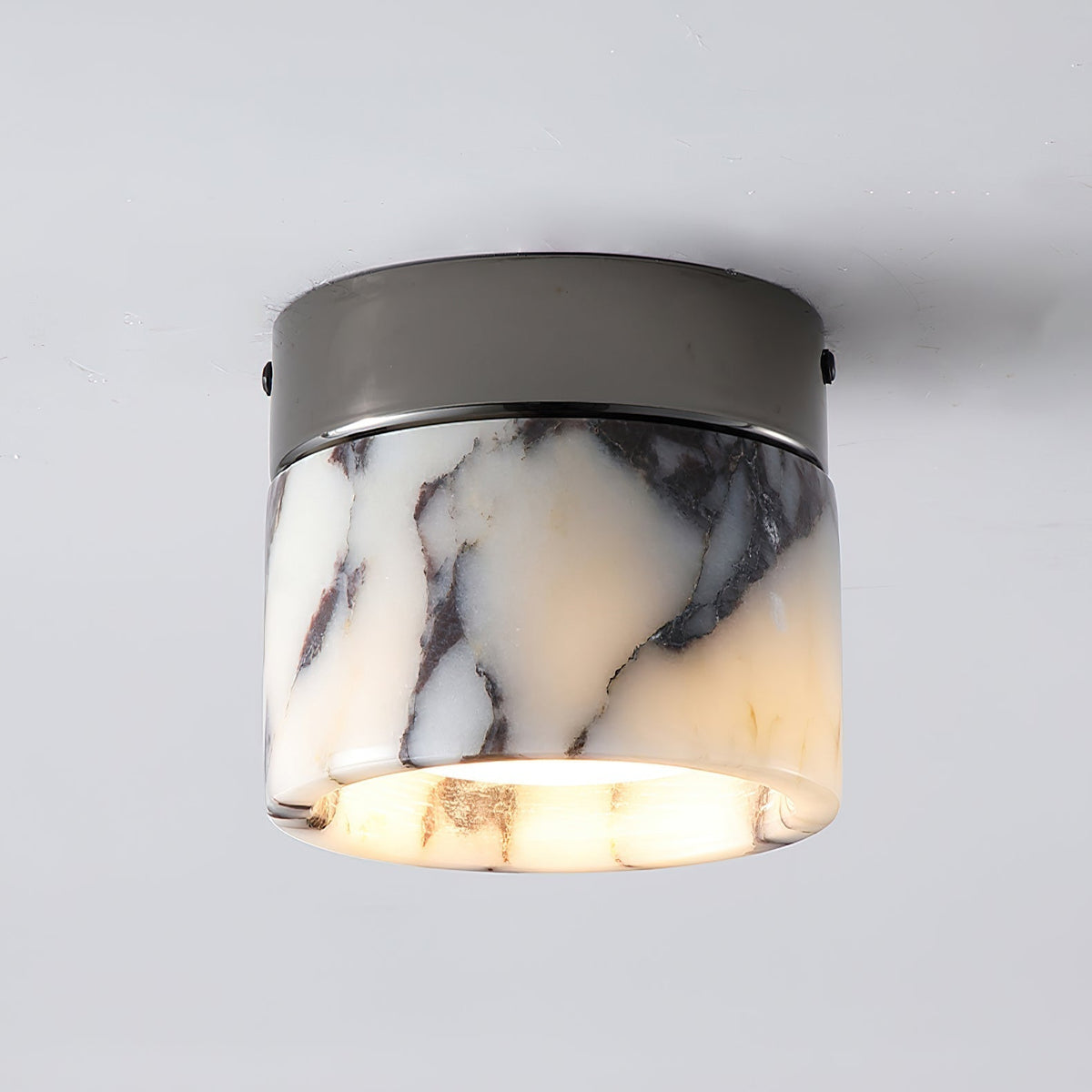 Selielle rund loftslampe i marmor