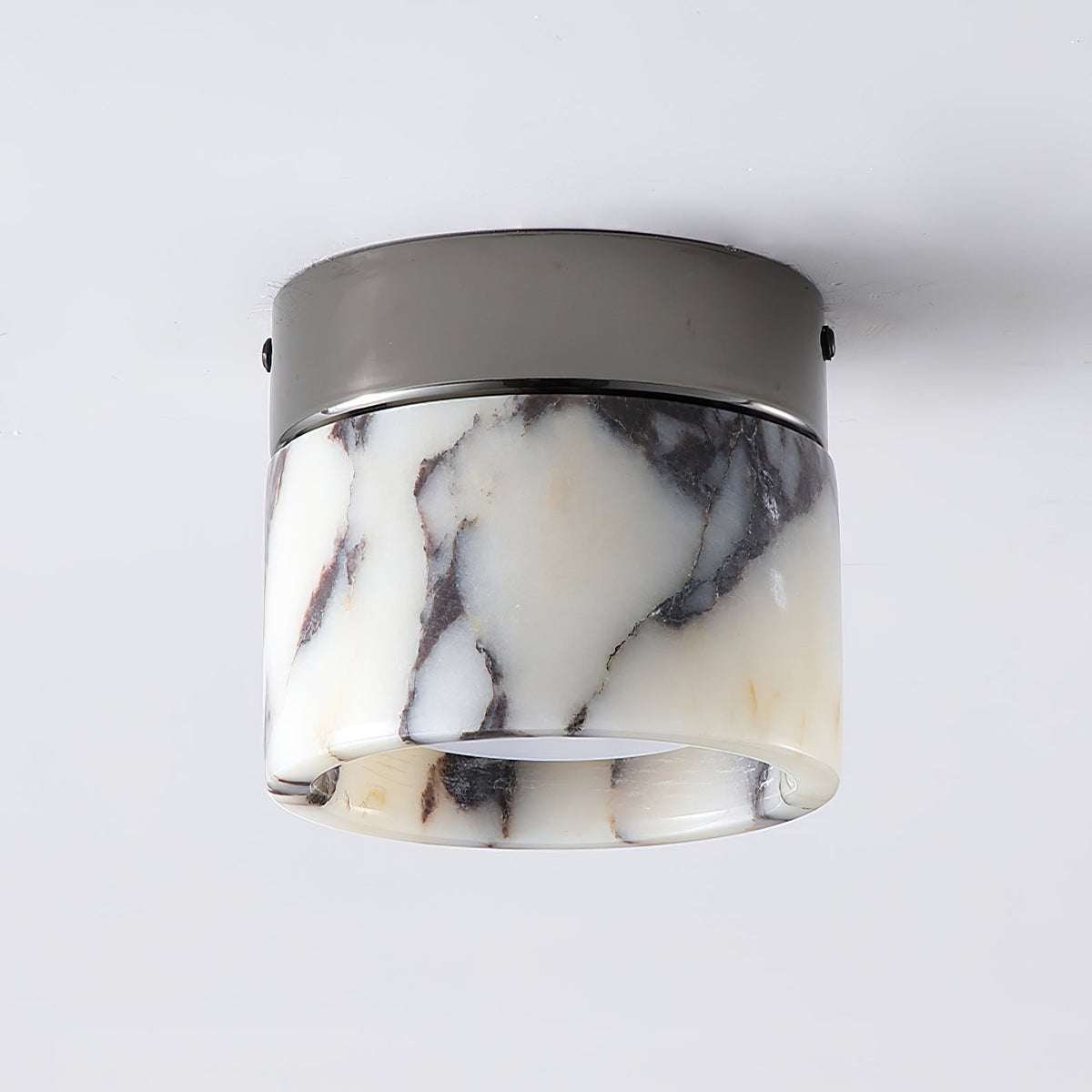 Selielle rund loftslampe i marmor