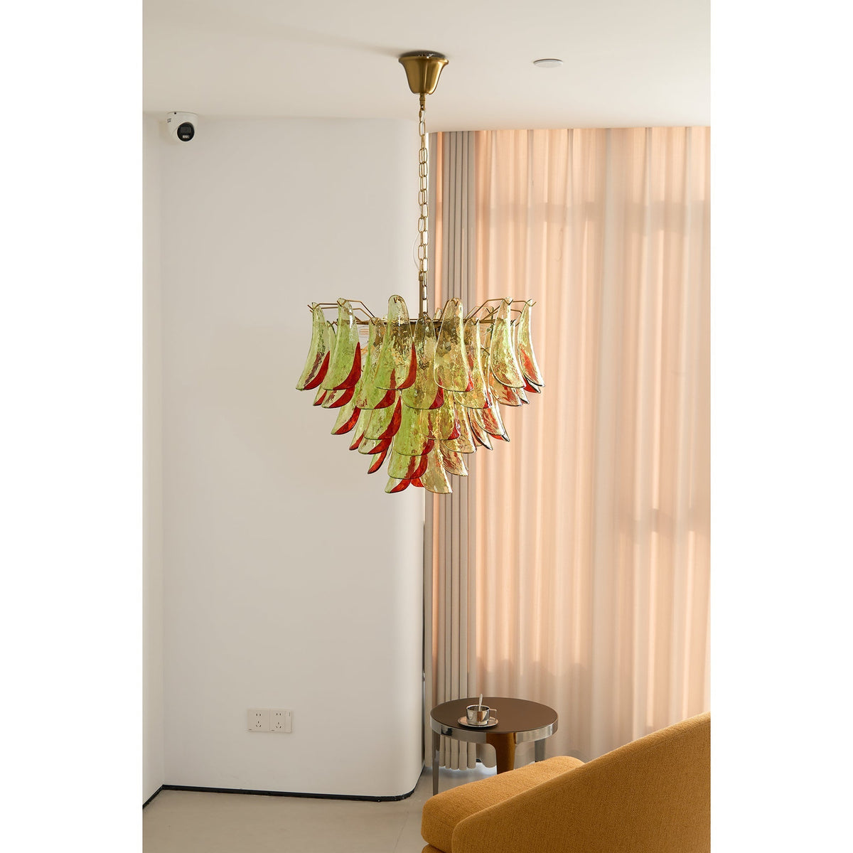 Candelabro elegante de pétalas em vidro de Murano Celoraria