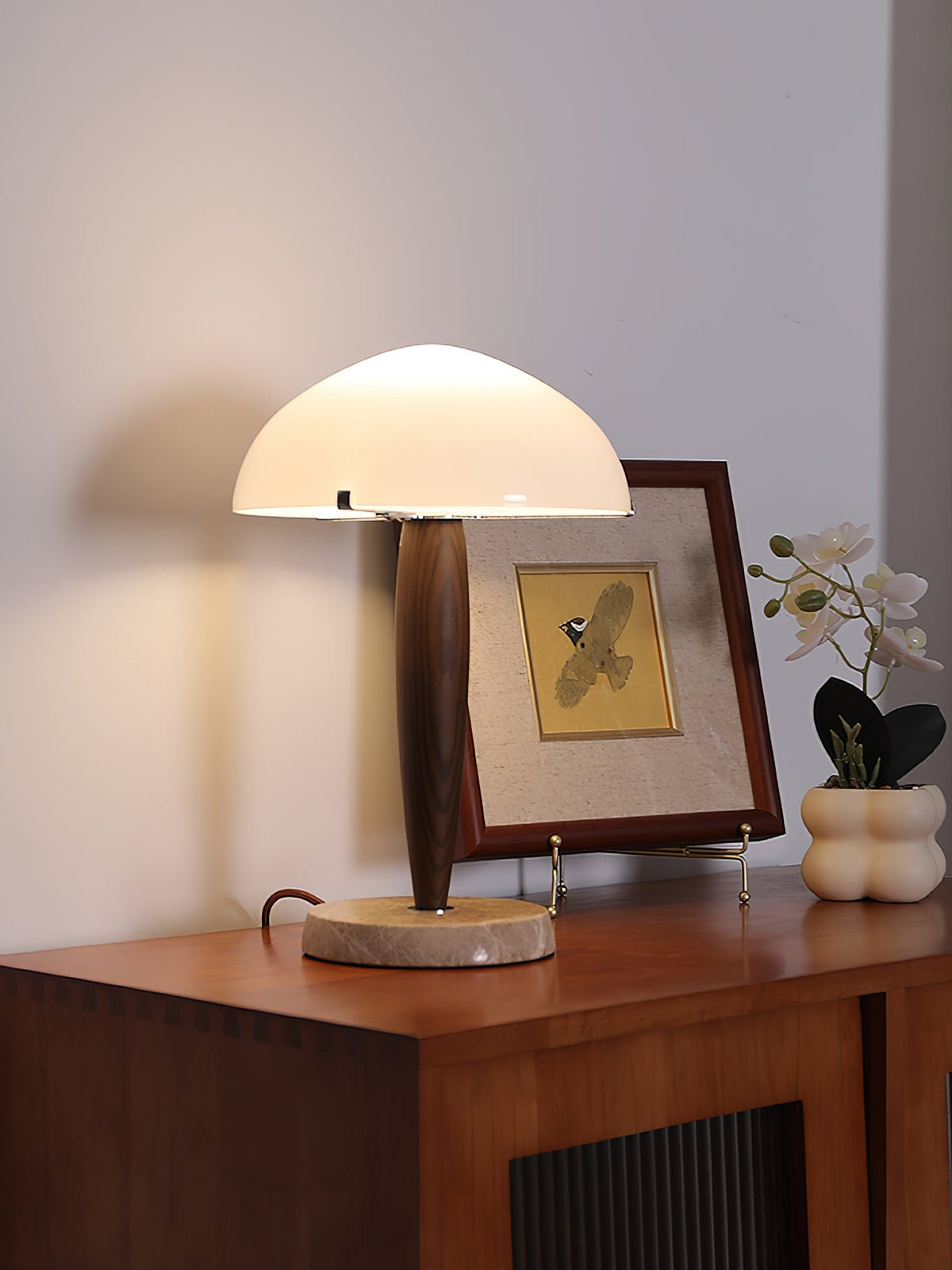 Candeeiro de mesa minimalista em vidro Jackson