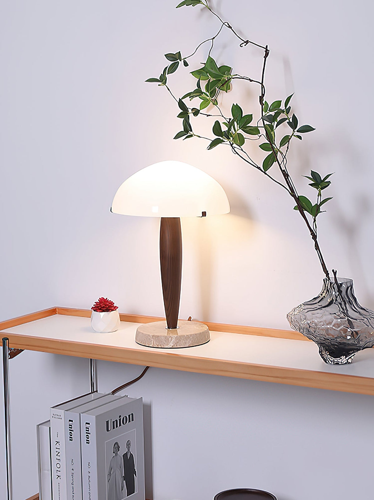 Candeeiro de mesa minimalista em vidro Jackson