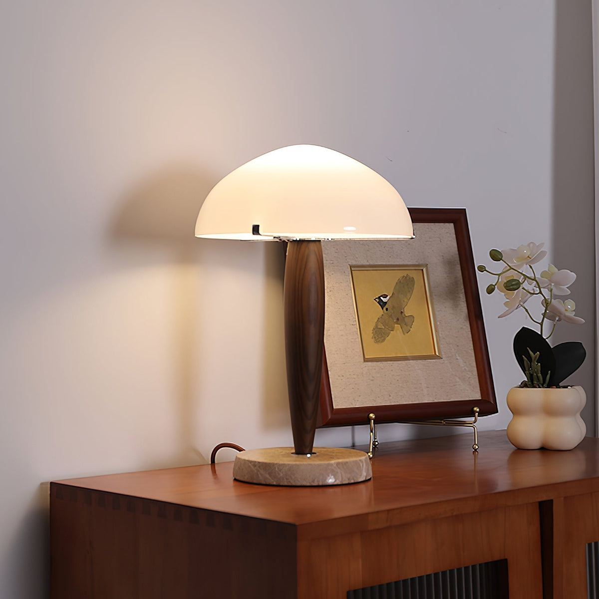Candeeiro de mesa minimalista em vidro Jackson