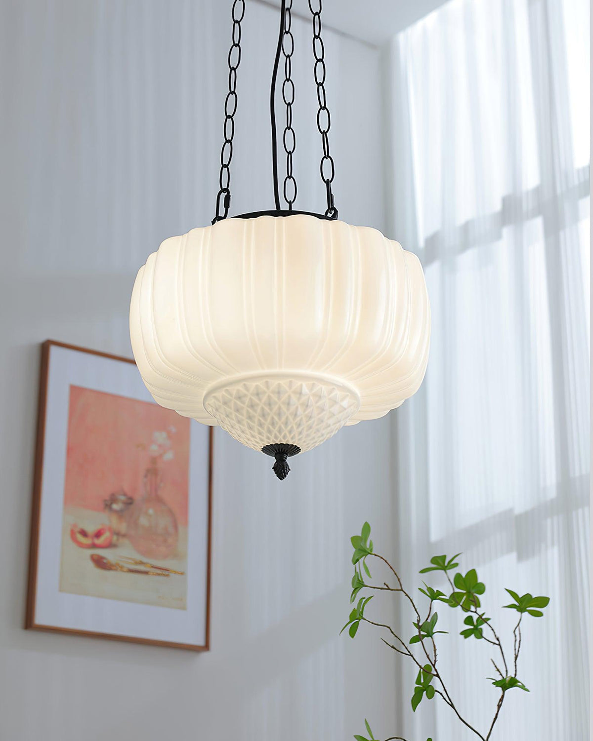 Yara moderne pendel i glas