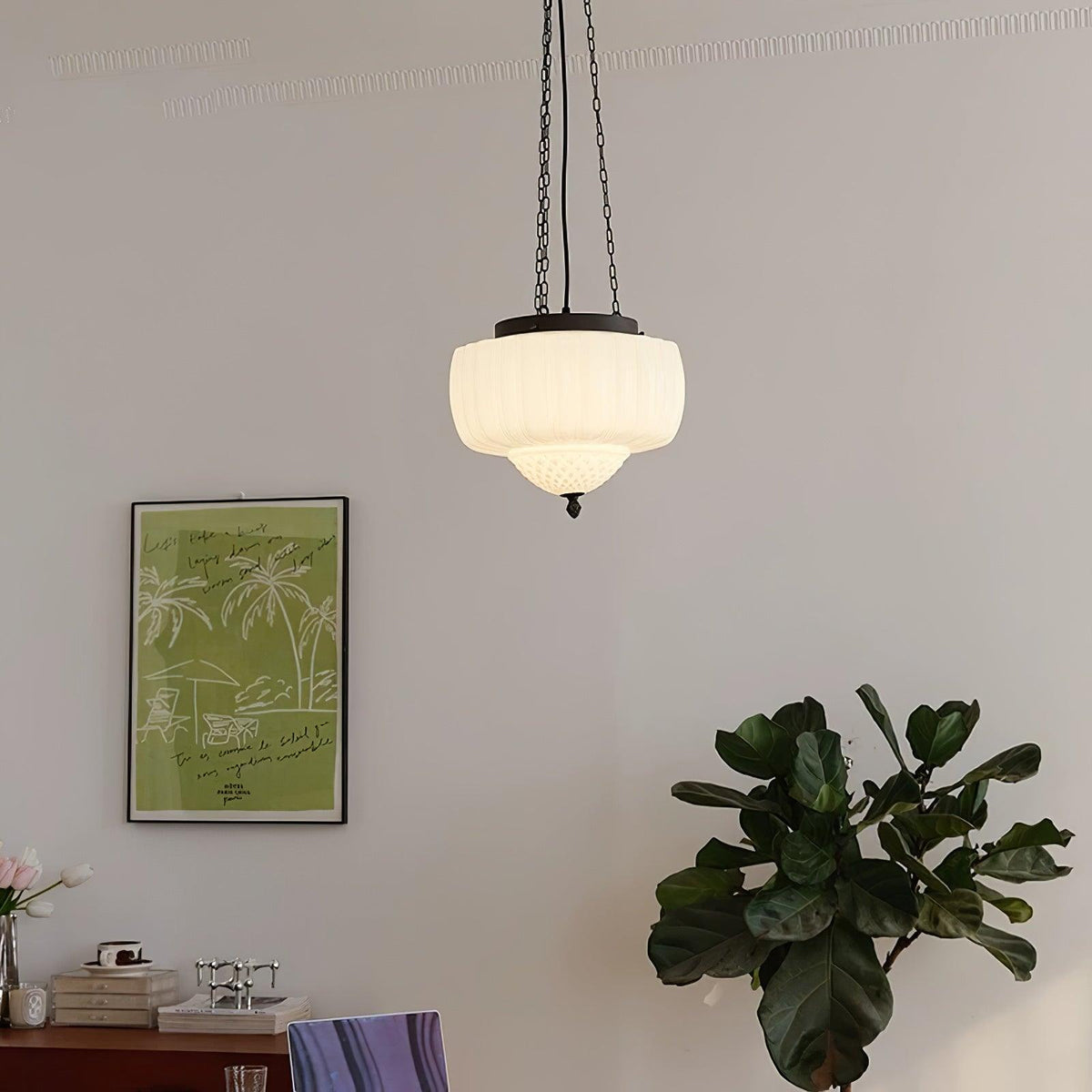 Yara moderne pendel i glas