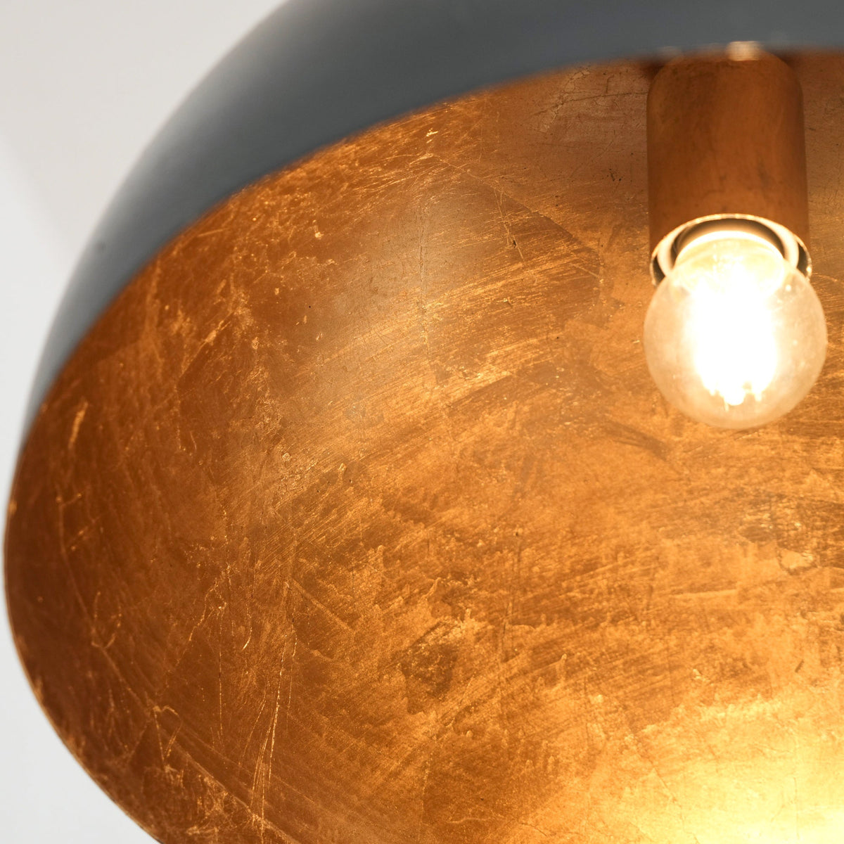 Candeeiro suspenso Renorira em forma de cúpula e taça para sala de jantar