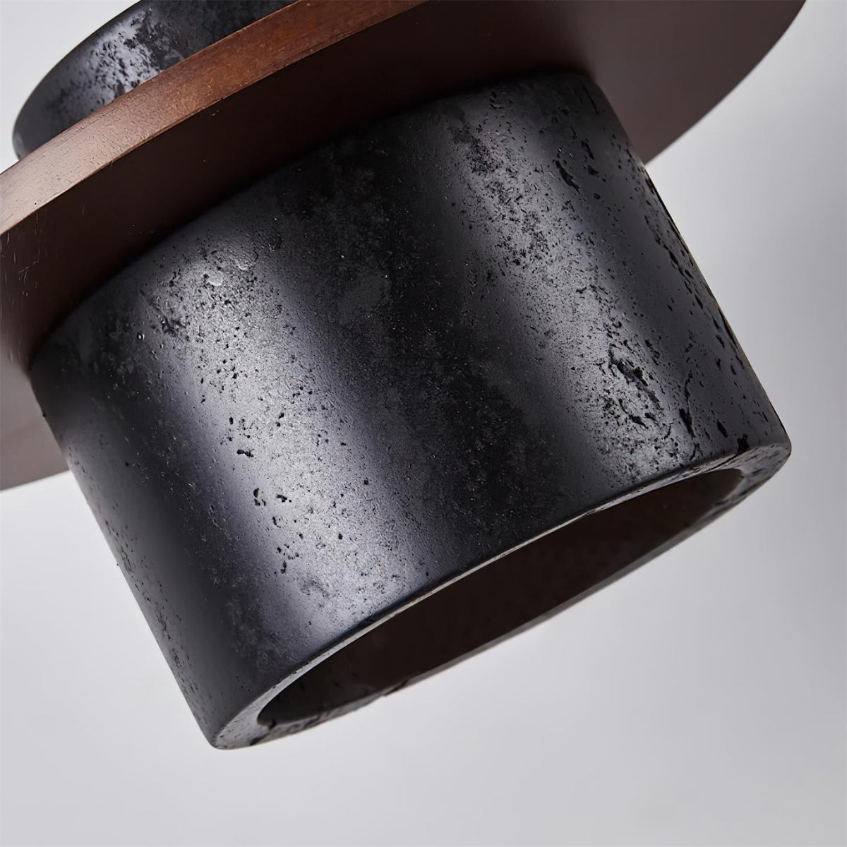 Conjunto de candeeiros suspensos Valoelia Travertino preto