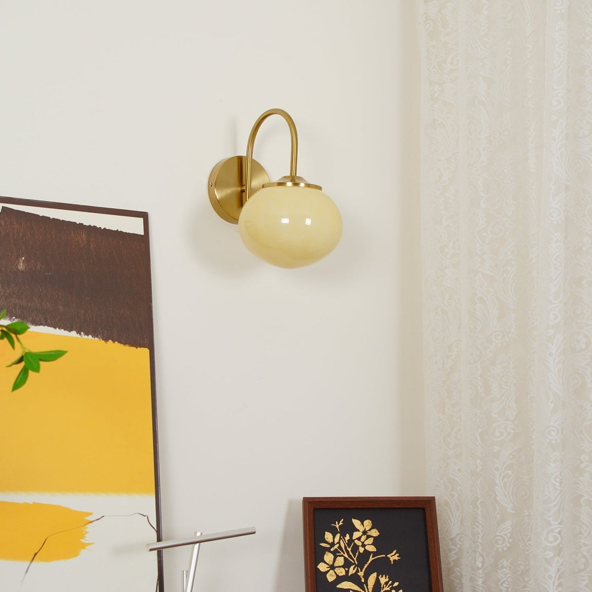 Candeeiro de parede Ove Premium Nordic em vidro artístico