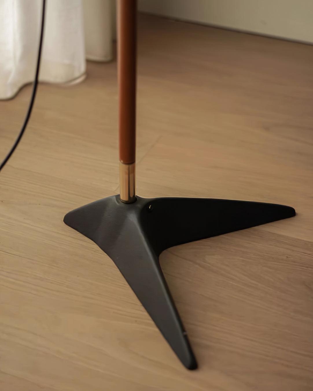 Candeeiro de pé em madeira e vidro de estilo Mid-Century Ervenil
