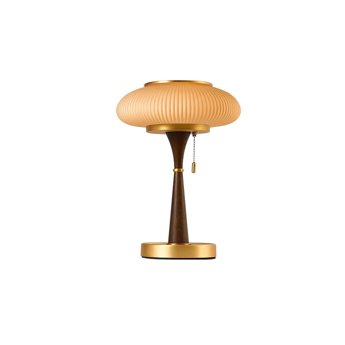 Vevelo vintagebordlampe i træ