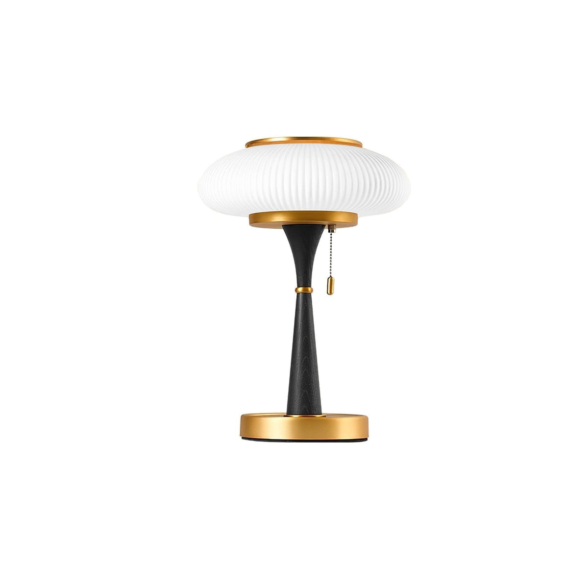 Vevelo vintagebordlampe i træ