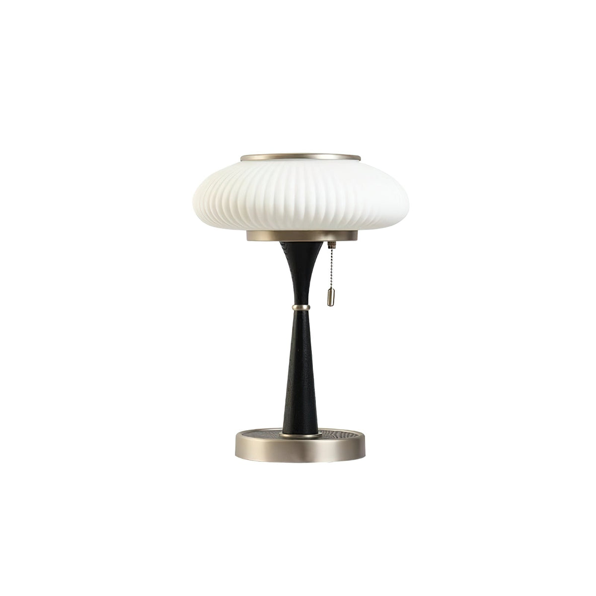 Vevelo vintagebordlampe i træ