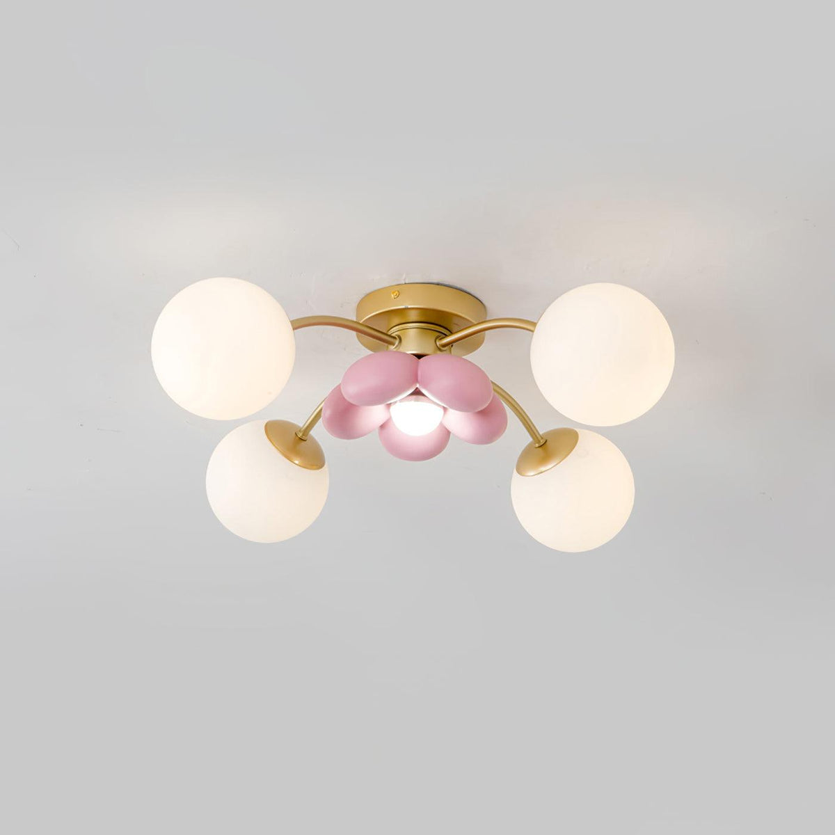 Candeeiro de teto com pétalas cor-de-rosa Nirox