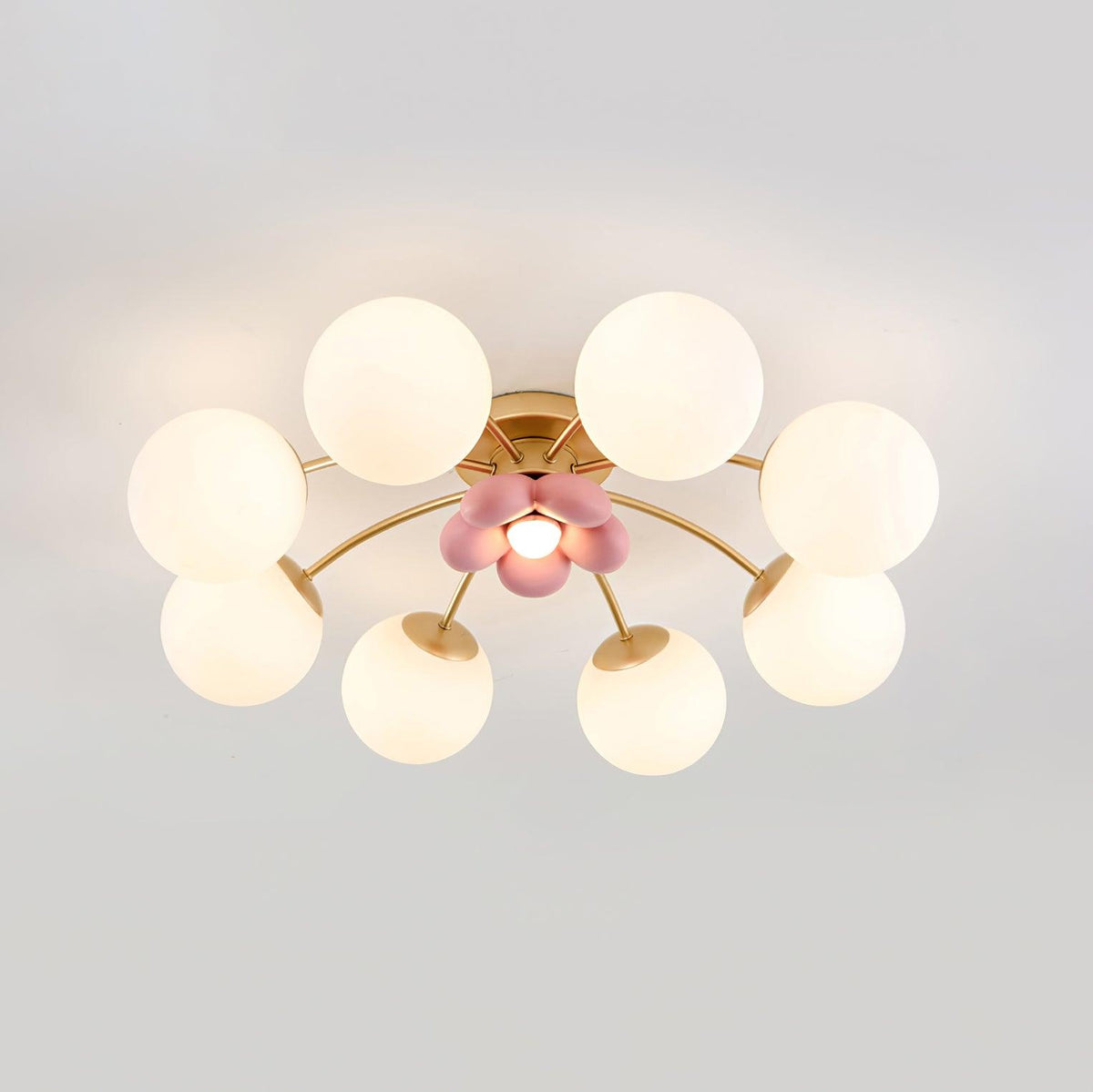 Candeeiro de teto com pétalas cor-de-rosa Nirox
