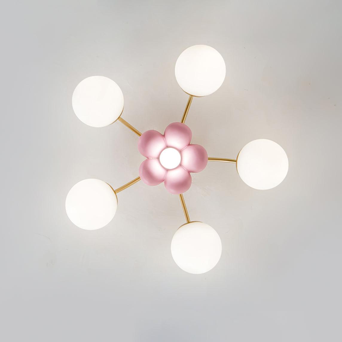 Candeeiro de teto com pétalas cor-de-rosa Nirox