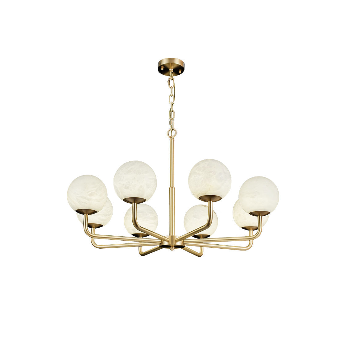 Candelabro Erich, elegância de globo de alabastro