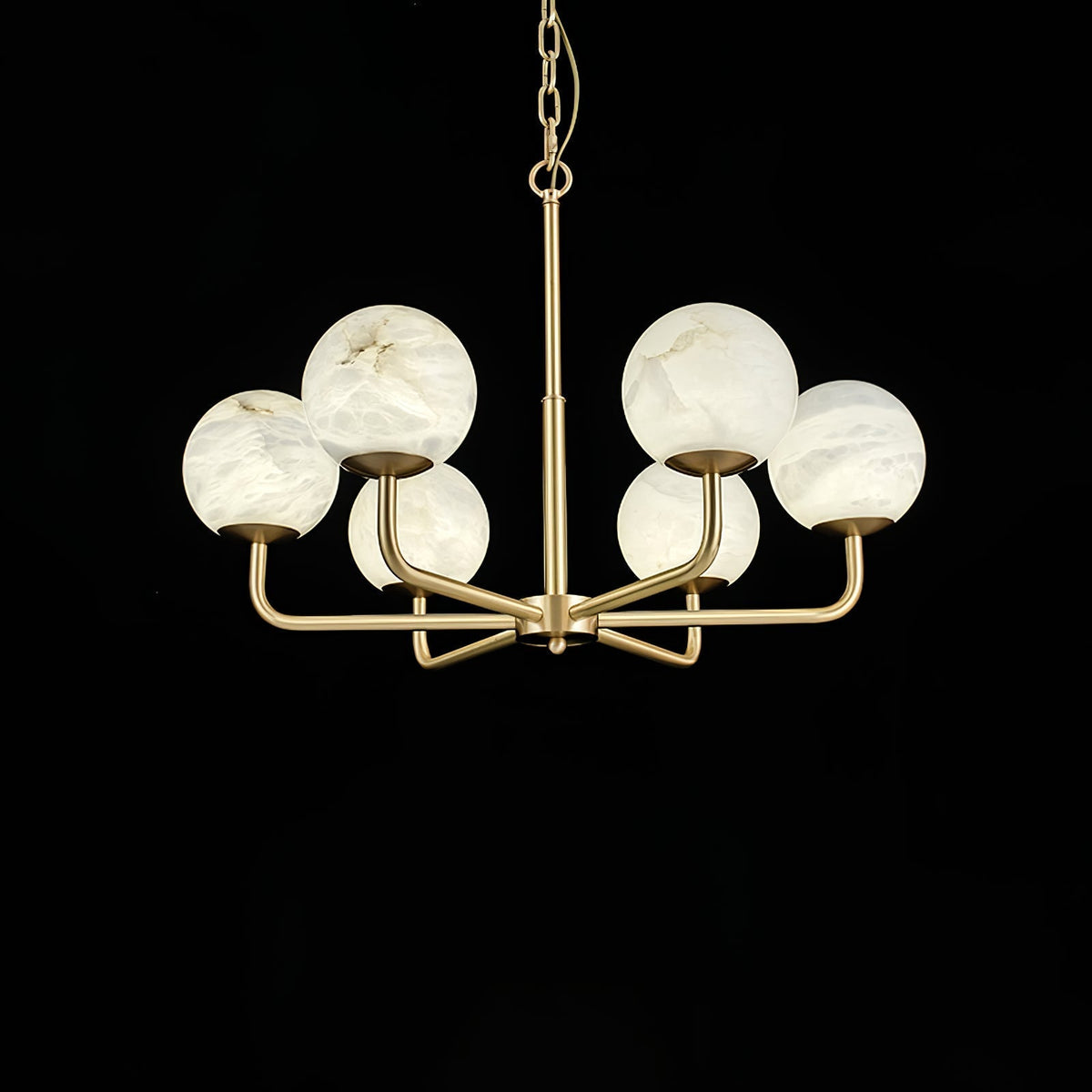 Candelabro Erich, elegância de globo de alabastro