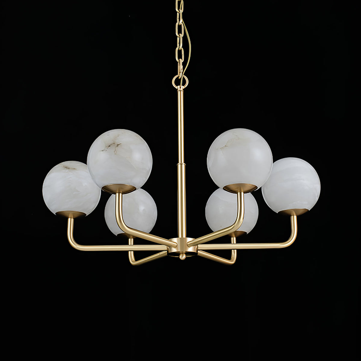 Candelabro Erich, elegância de globo de alabastro