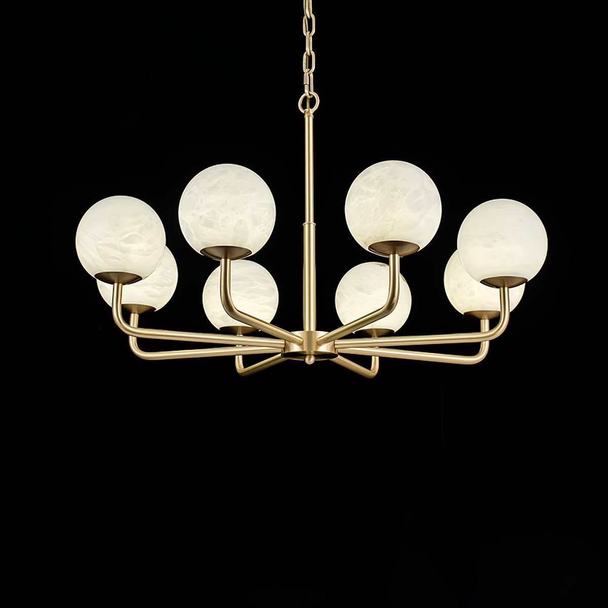 Candelabro Erich, elegância de globo de alabastro