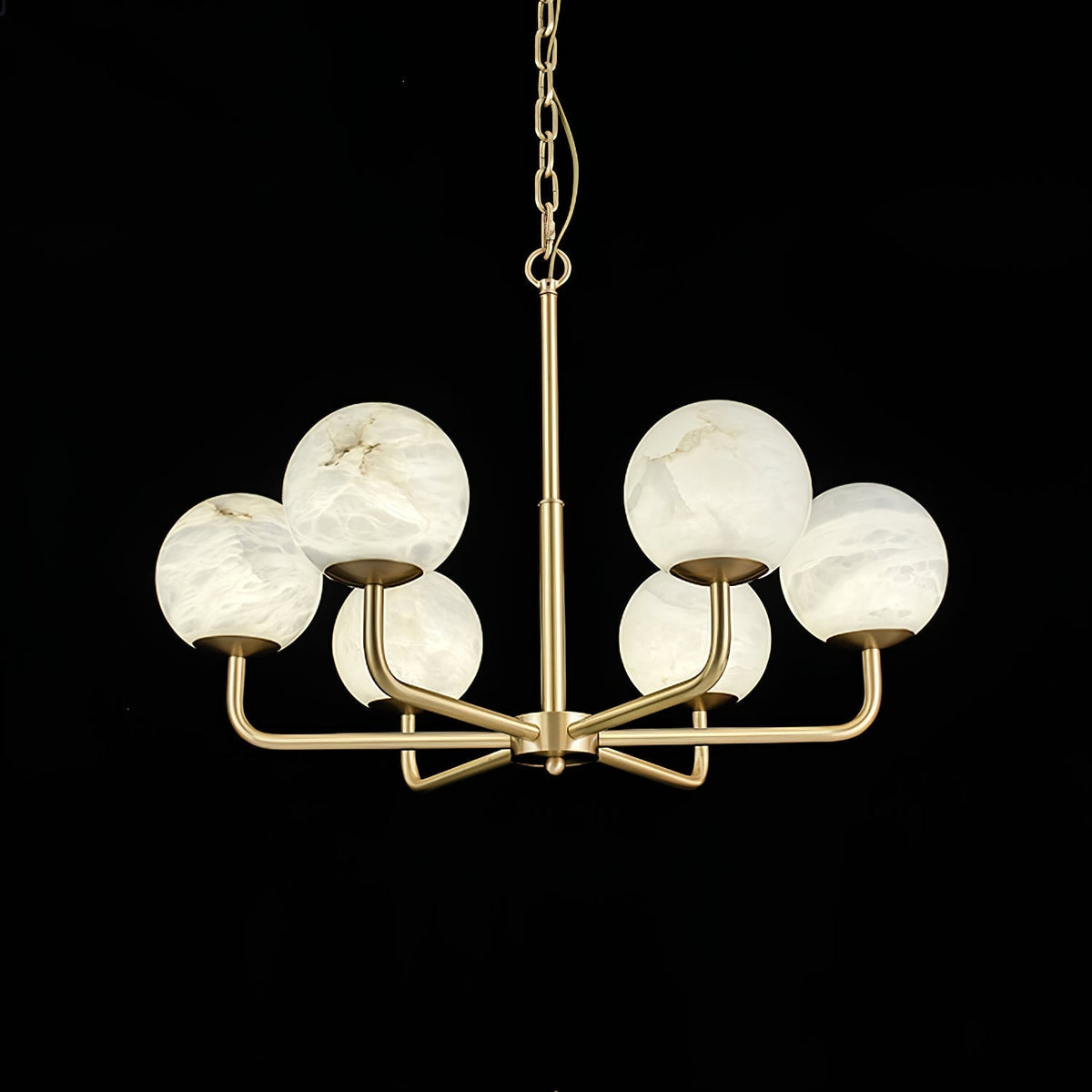 Candelabro Erich, elegância de globo de alabastro