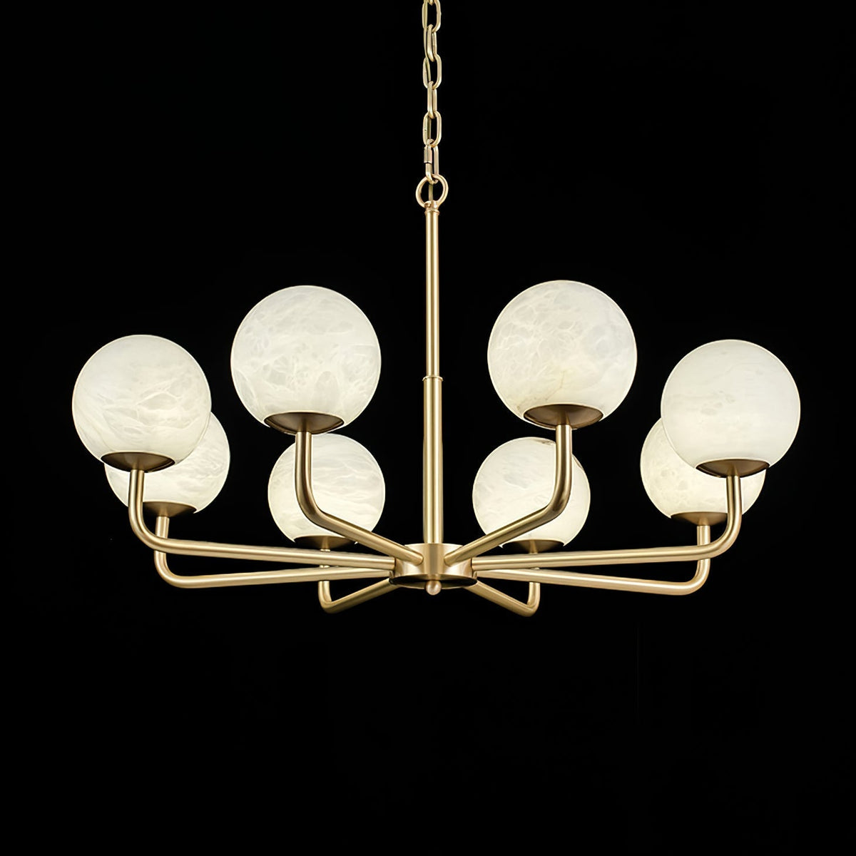 Candelabro Erich, elegância de globo de alabastro