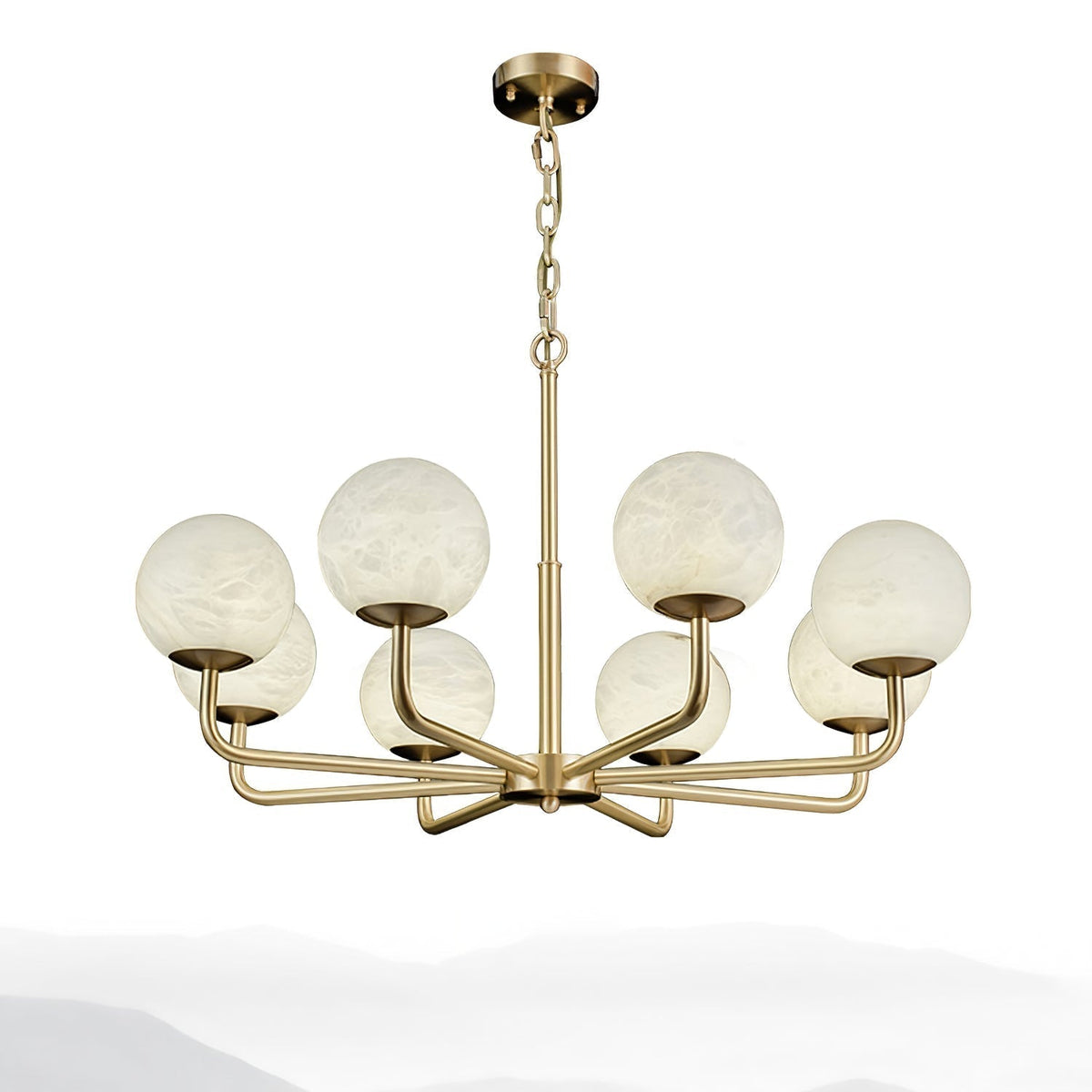 Candelabro Erich, elegância de globo de alabastro