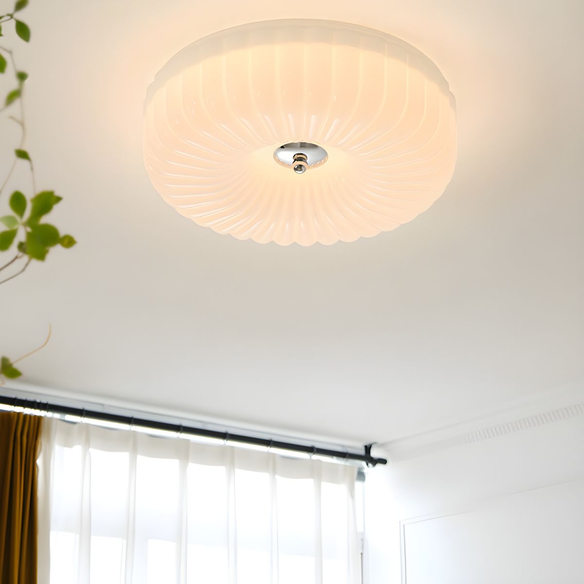 Arisha modern LED-plafonderad taklampa i glas för sovrum