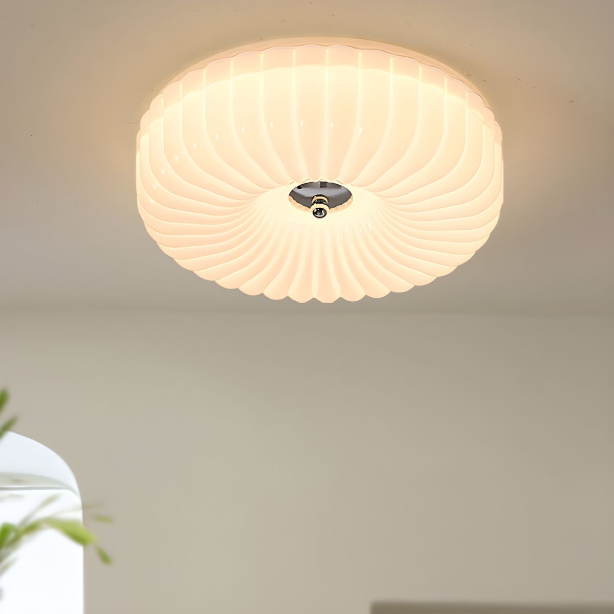 Arisha modern LED-plafonderad taklampa i glas för sovrum