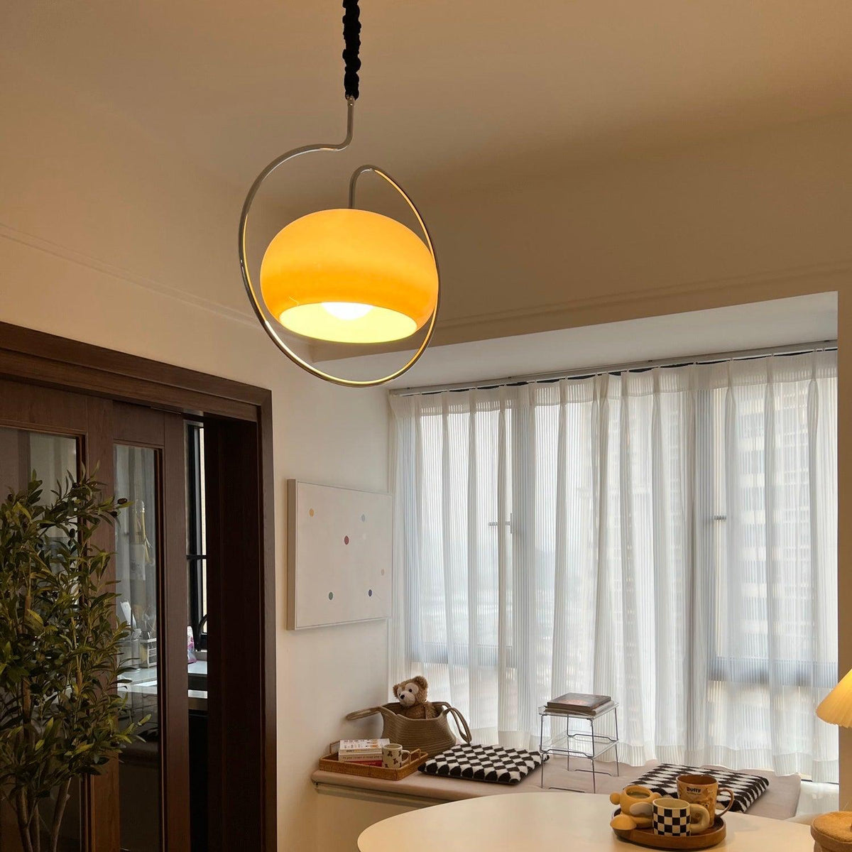 Candeeiro suspenso Medieval Premium de arte nórdica em vidro, estilo swag