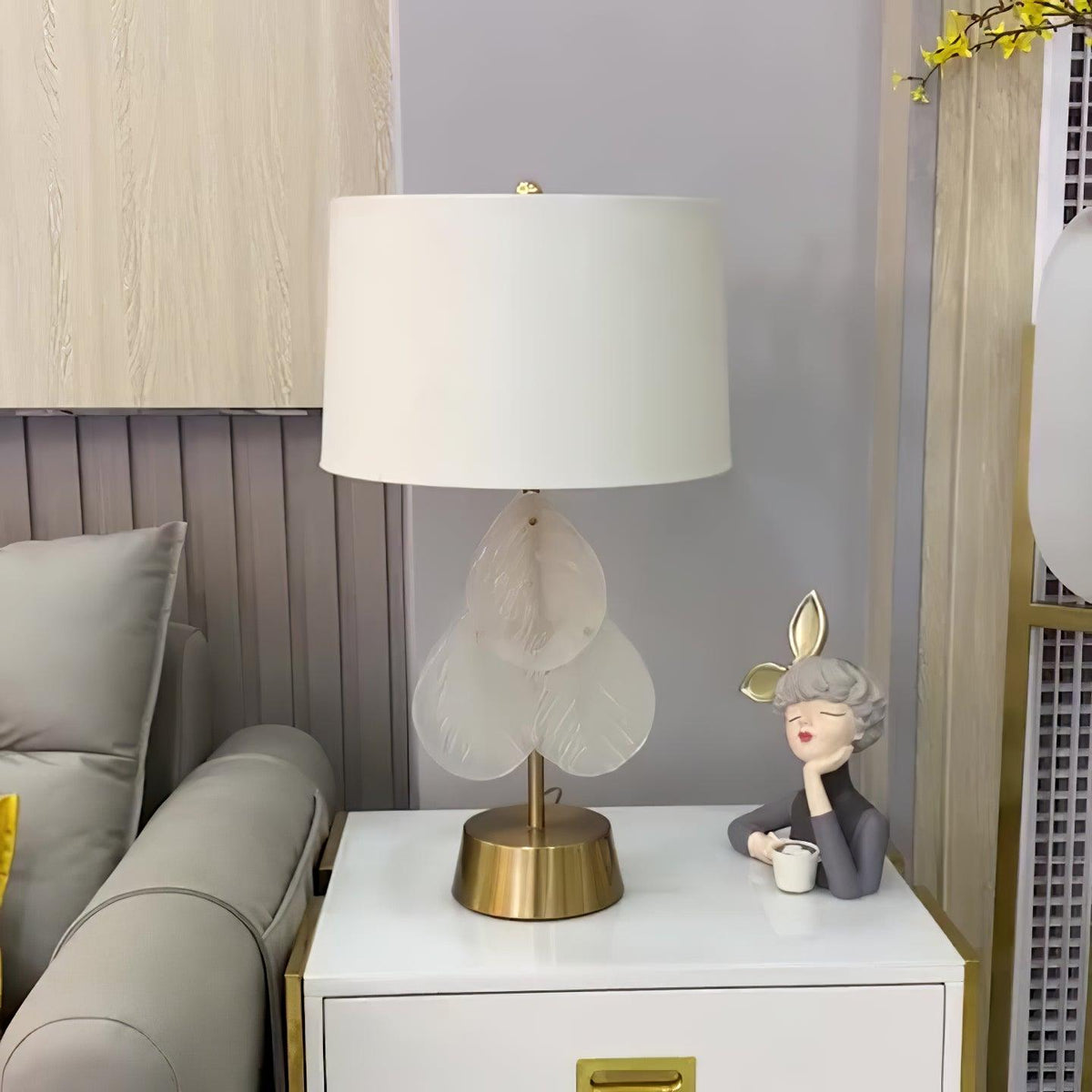 Velivaine elegantti lasipöytävalaisin