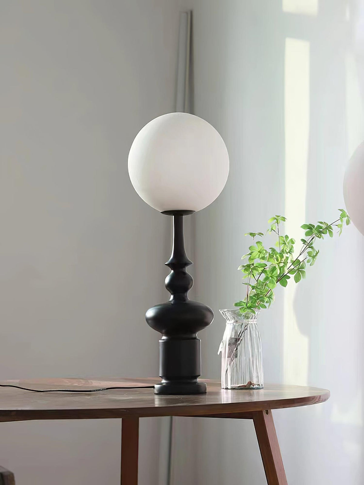 Soralise bordlampe med romersk søjle