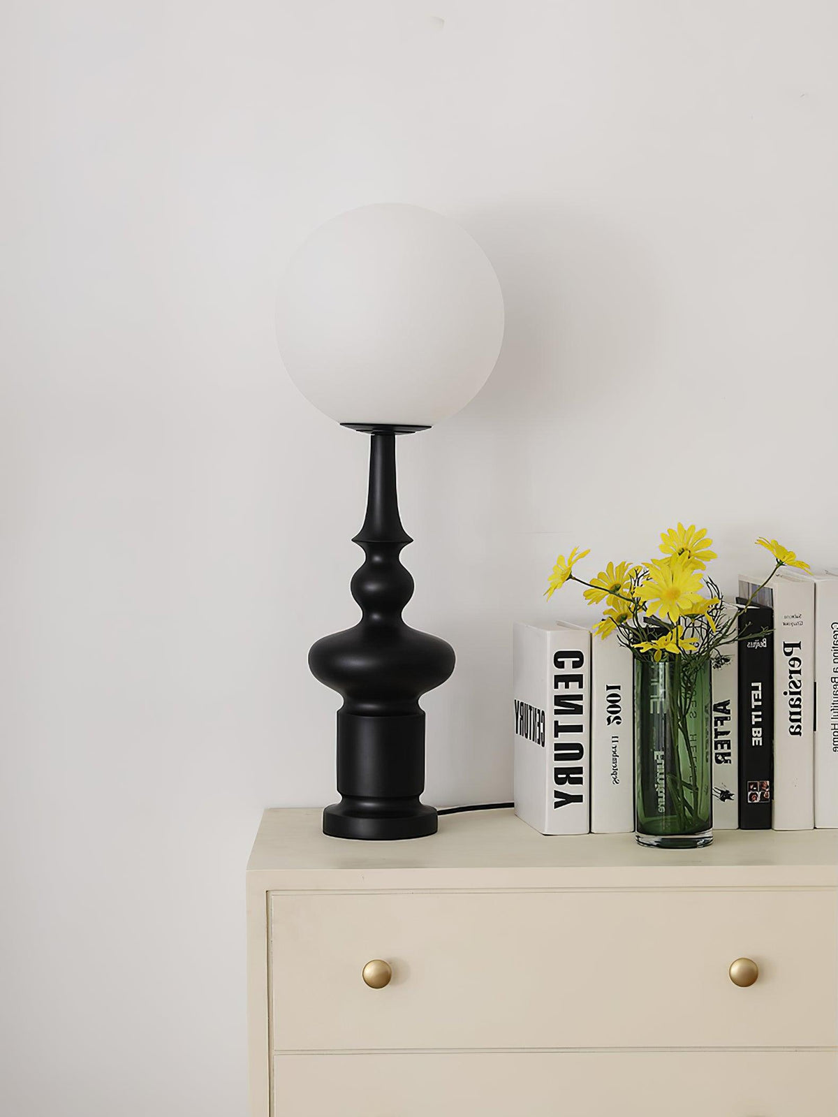 Soralise bordlampe med romersk søjle