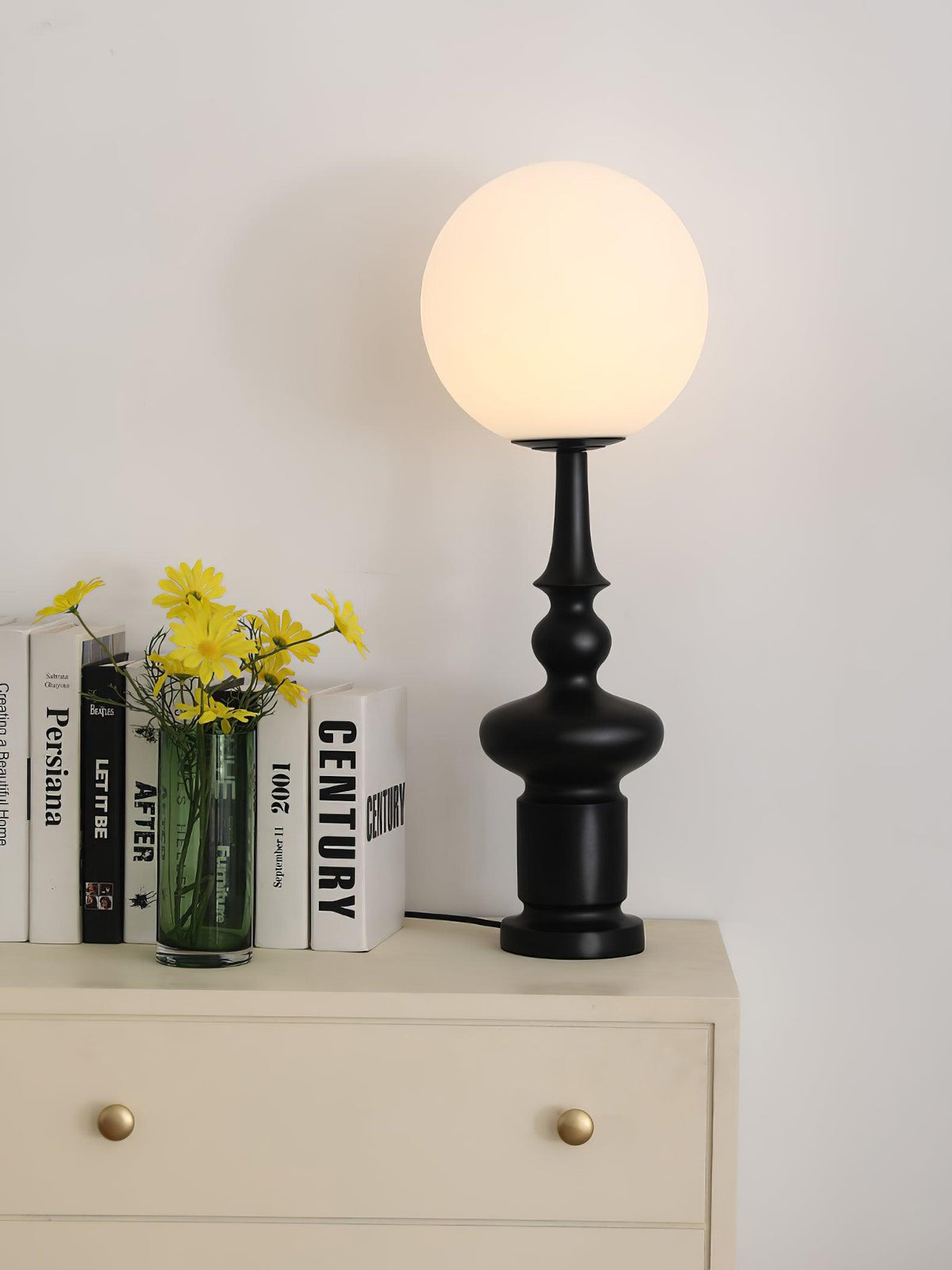 Soralise bordlampe med romersk søjle
