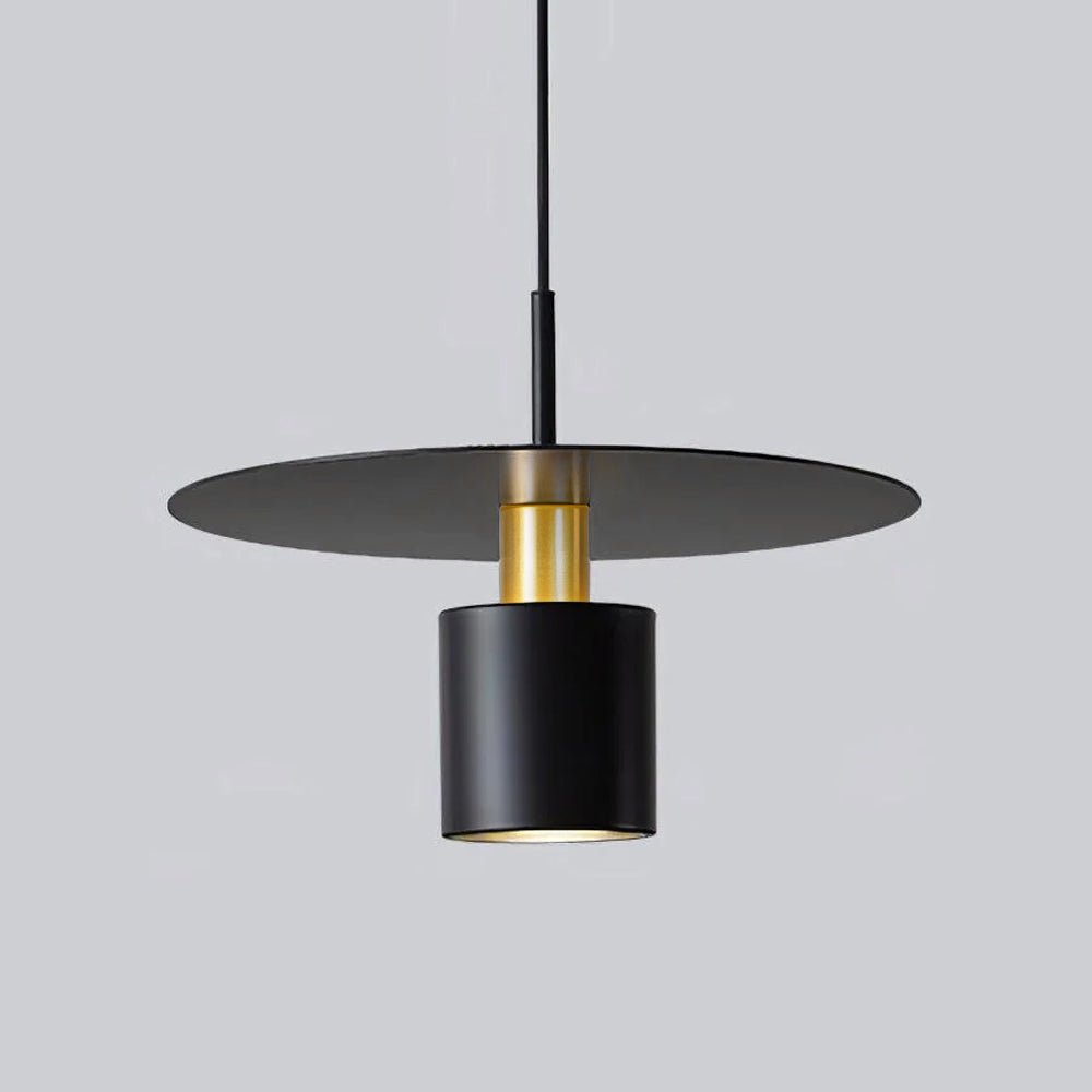 Candeeiro pendente Erixy, cilindro e disco, industrial