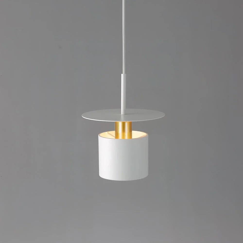 Candeeiro pendente Erixy, cilindro e disco, industrial