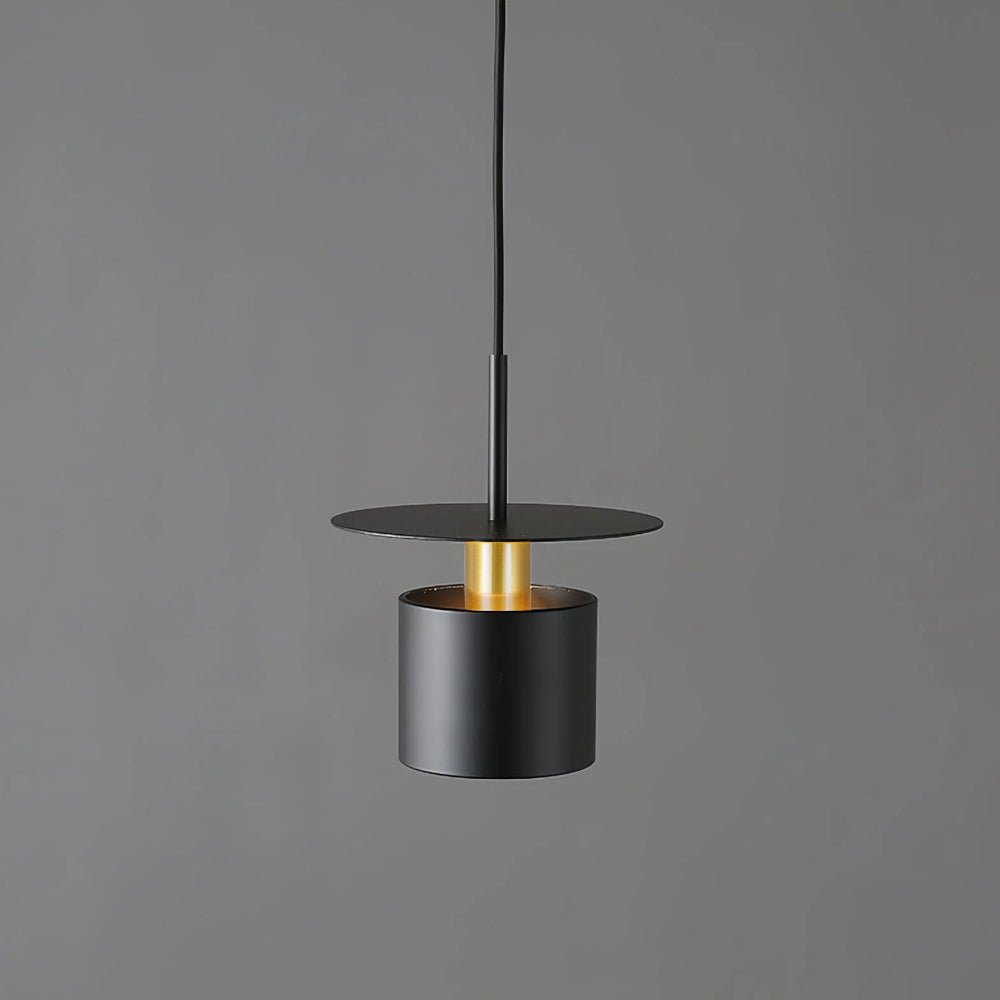 Candeeiro pendente Erixy, cilindro e disco, industrial
