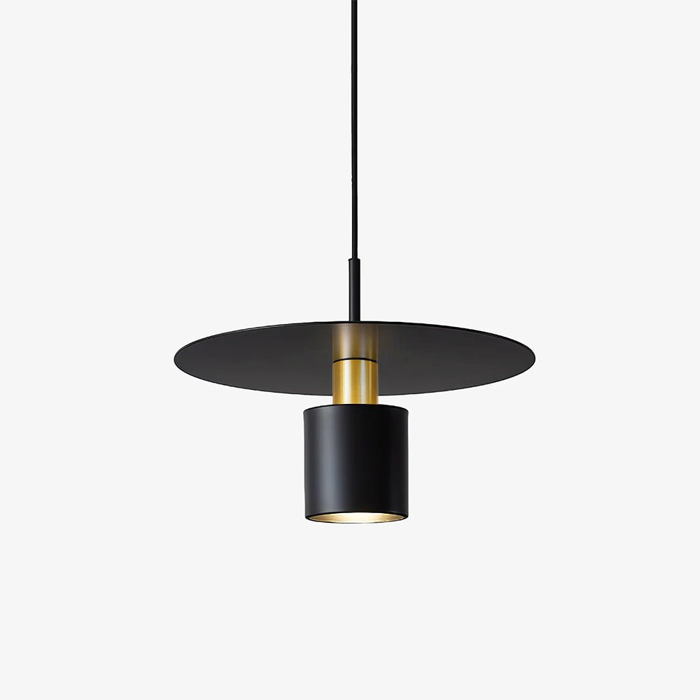 Candeeiro pendente Erixy, cilindro e disco, industrial