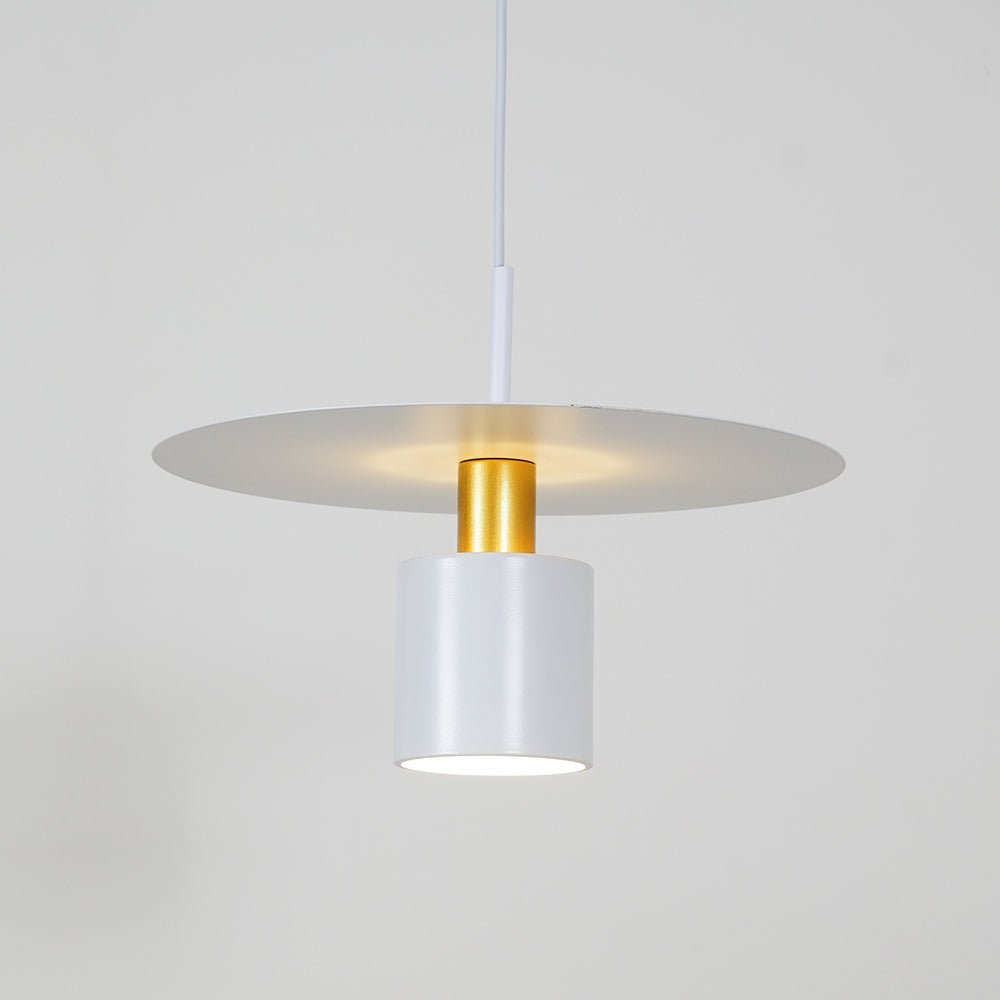 Candeeiro pendente Erixy, cilindro e disco, industrial