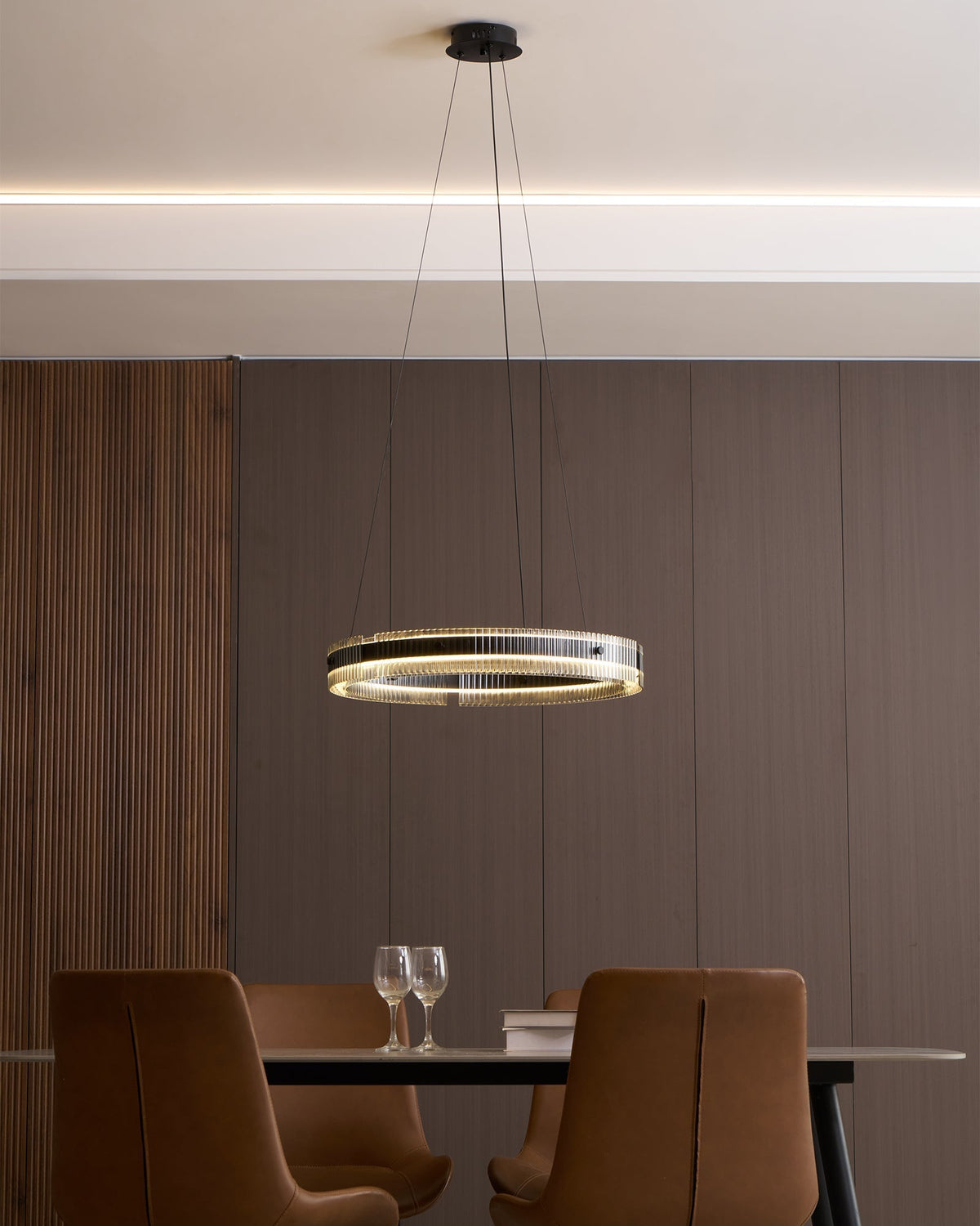 Veliviel minimalistisk LED-ringkrone