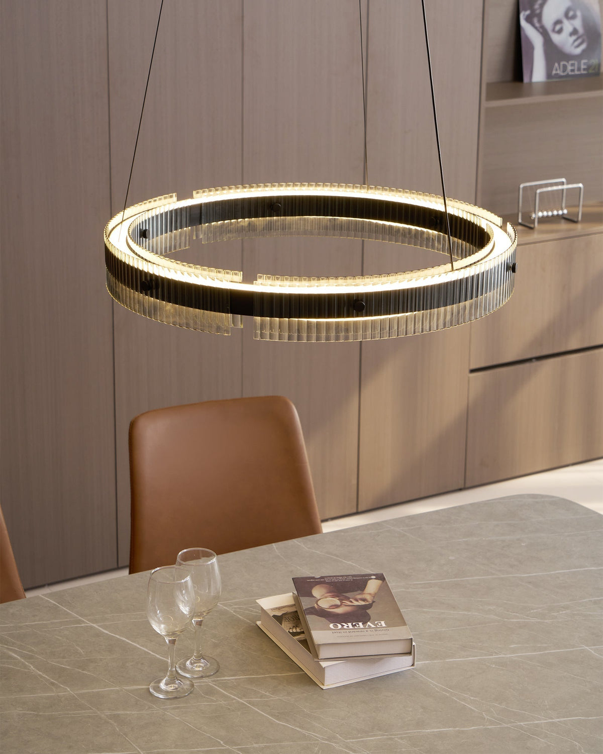 Veliviel minimalistisk LED-ringkrone