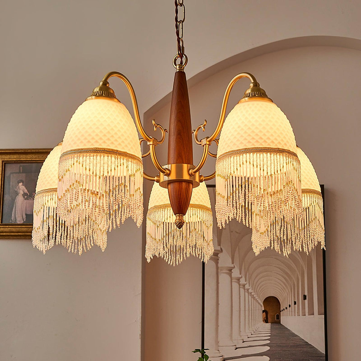 Yaves vintagekrona med tofs och glas