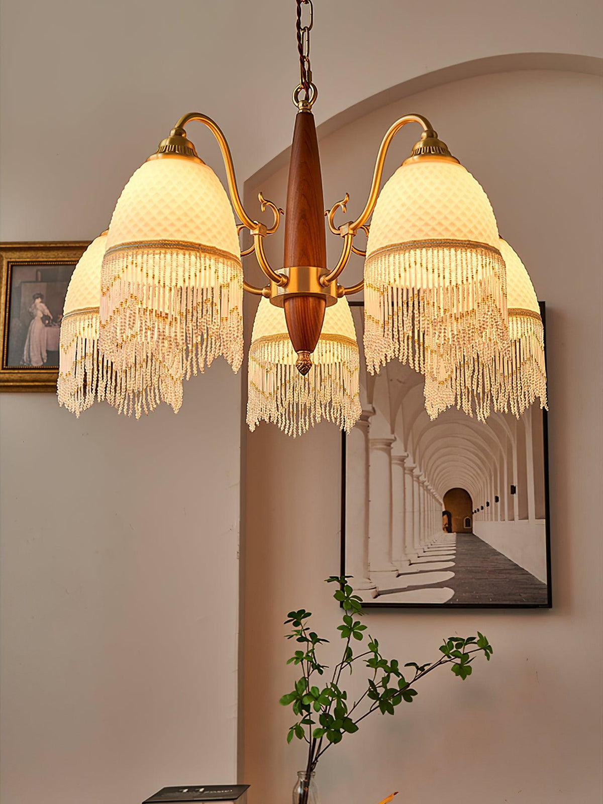 Yaves vintagekrona med tofs och glas