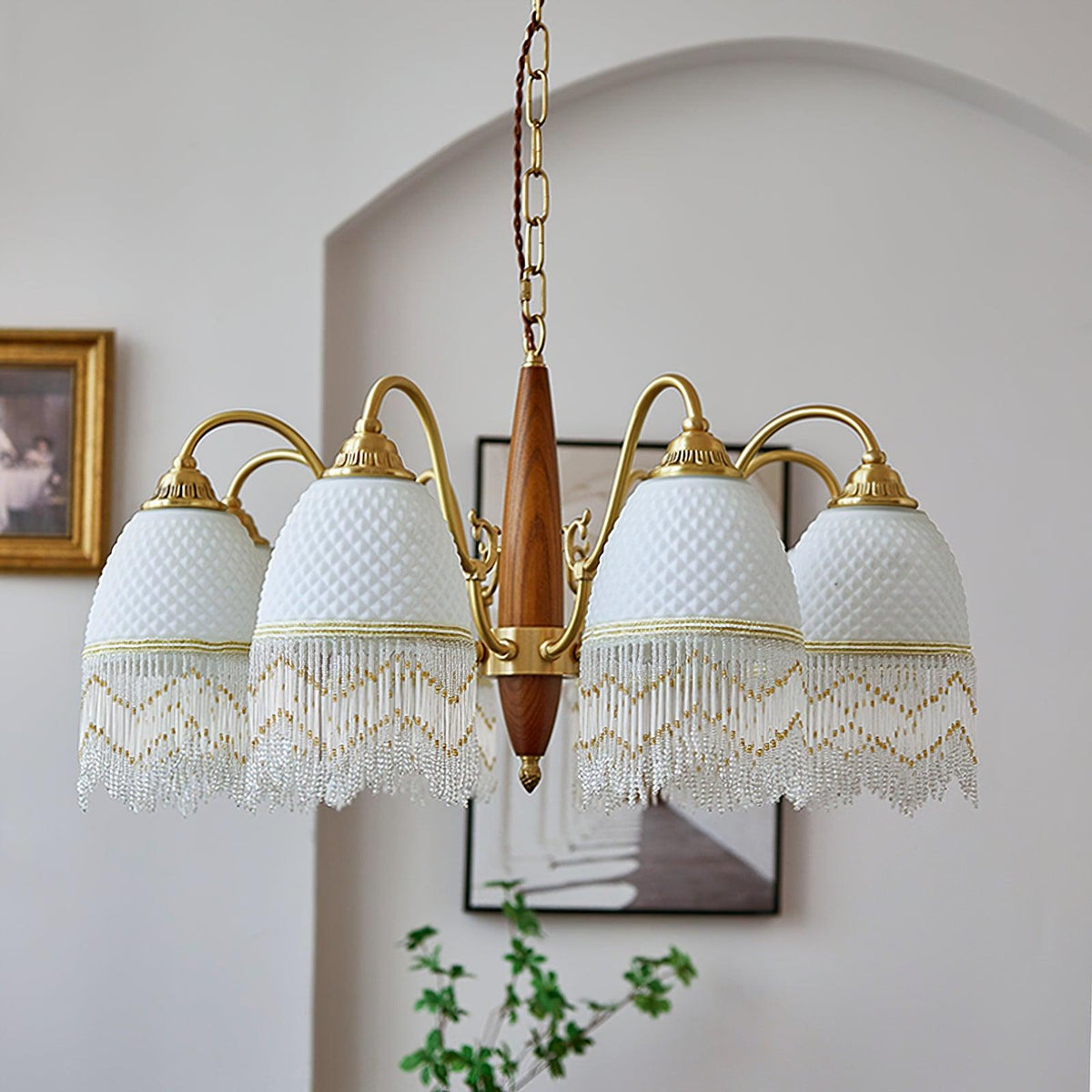 Yaves vintagekrona med tofs och glas