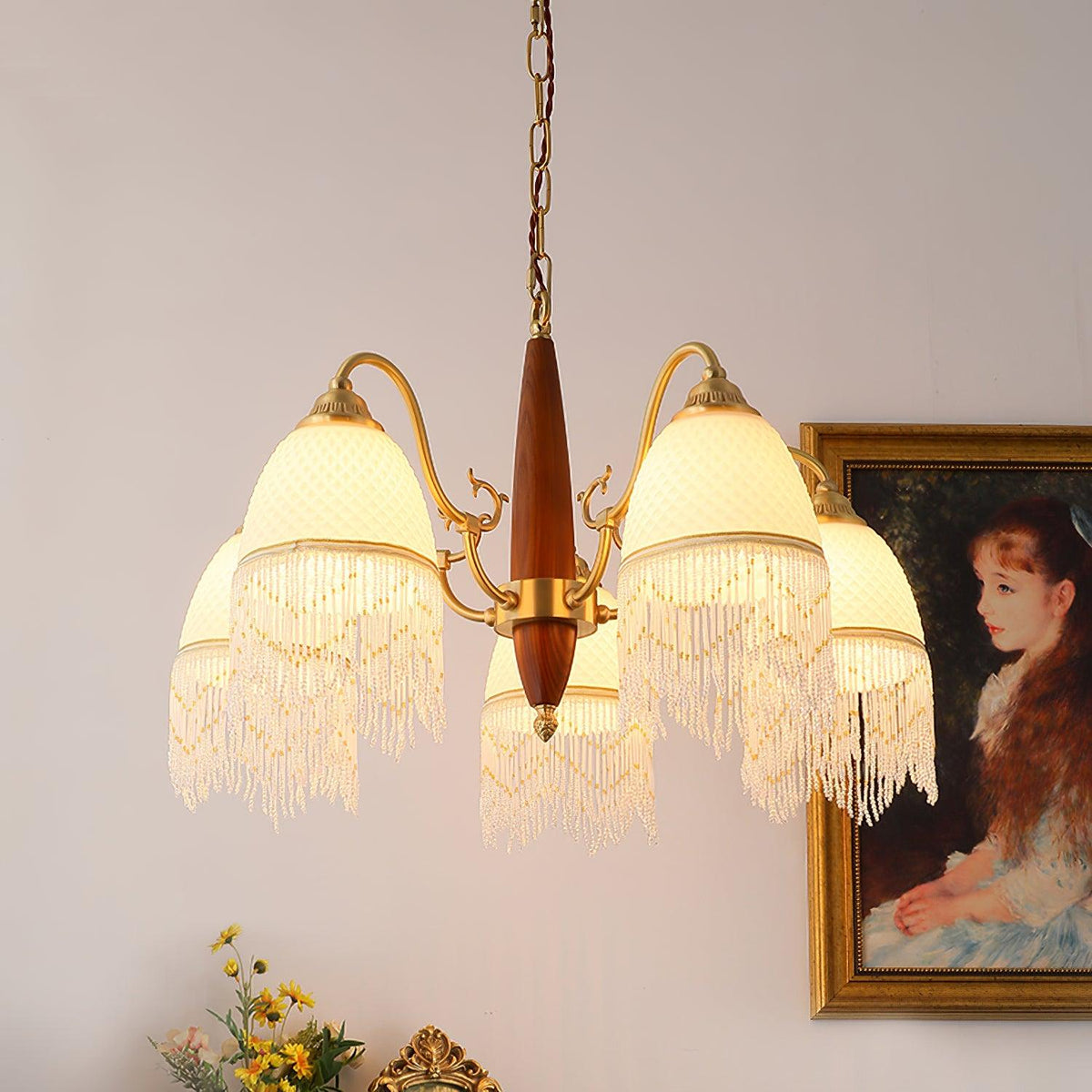 Yaves vintagekrona med tofs och glas