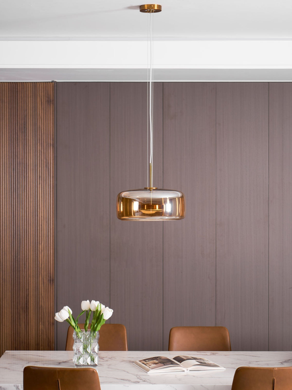 Obsidian moderne glaspendel