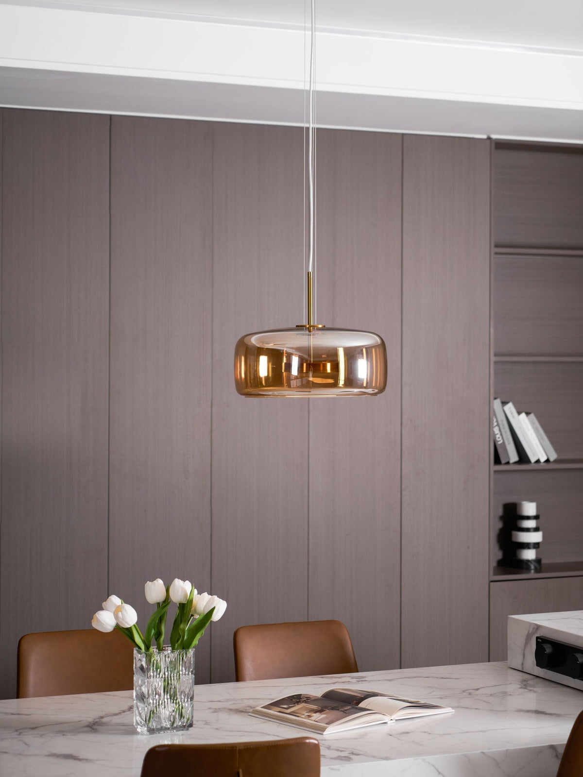 Obsidian moderne glaspendel