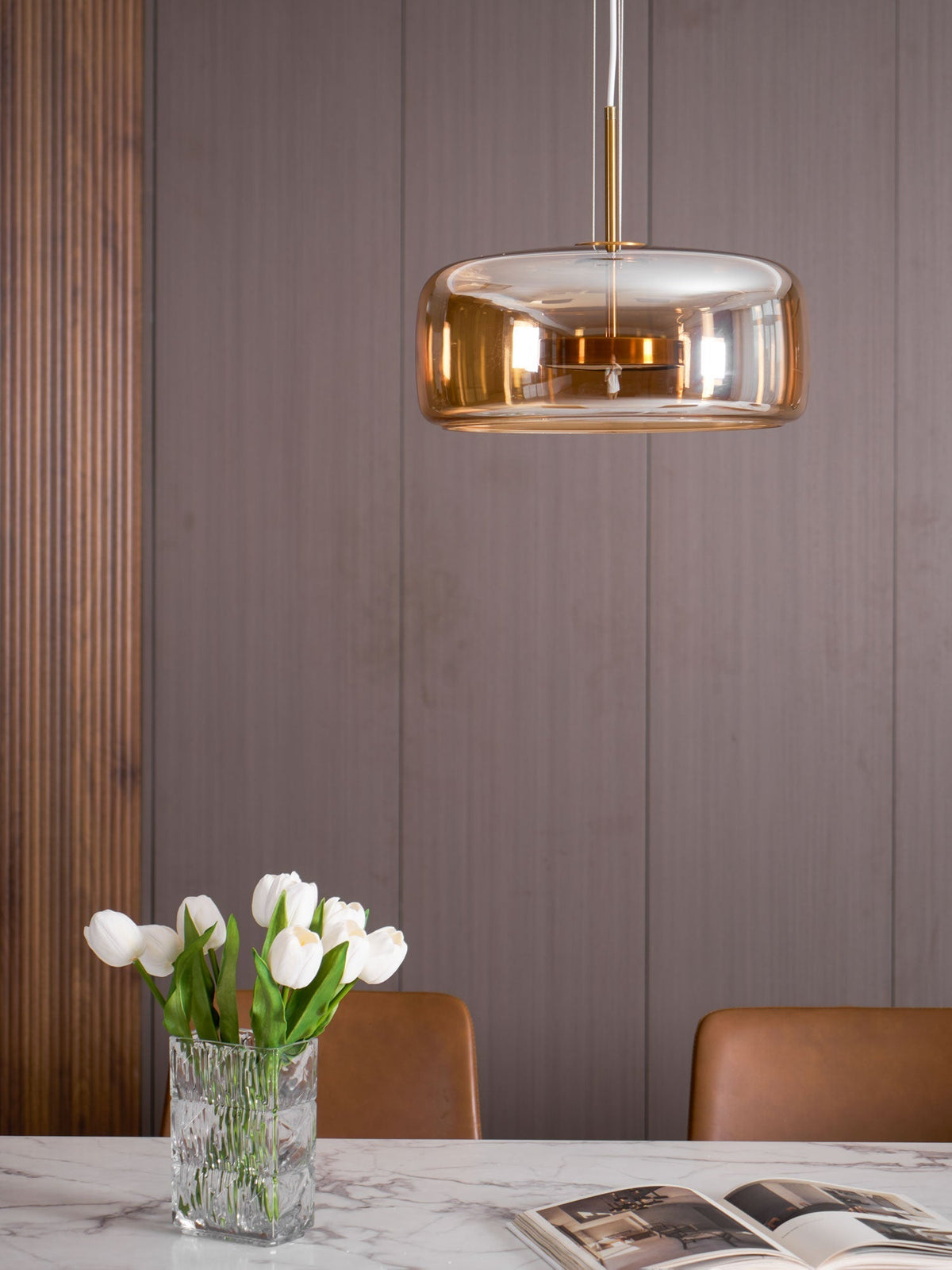 Obsidian moderne glaspendel